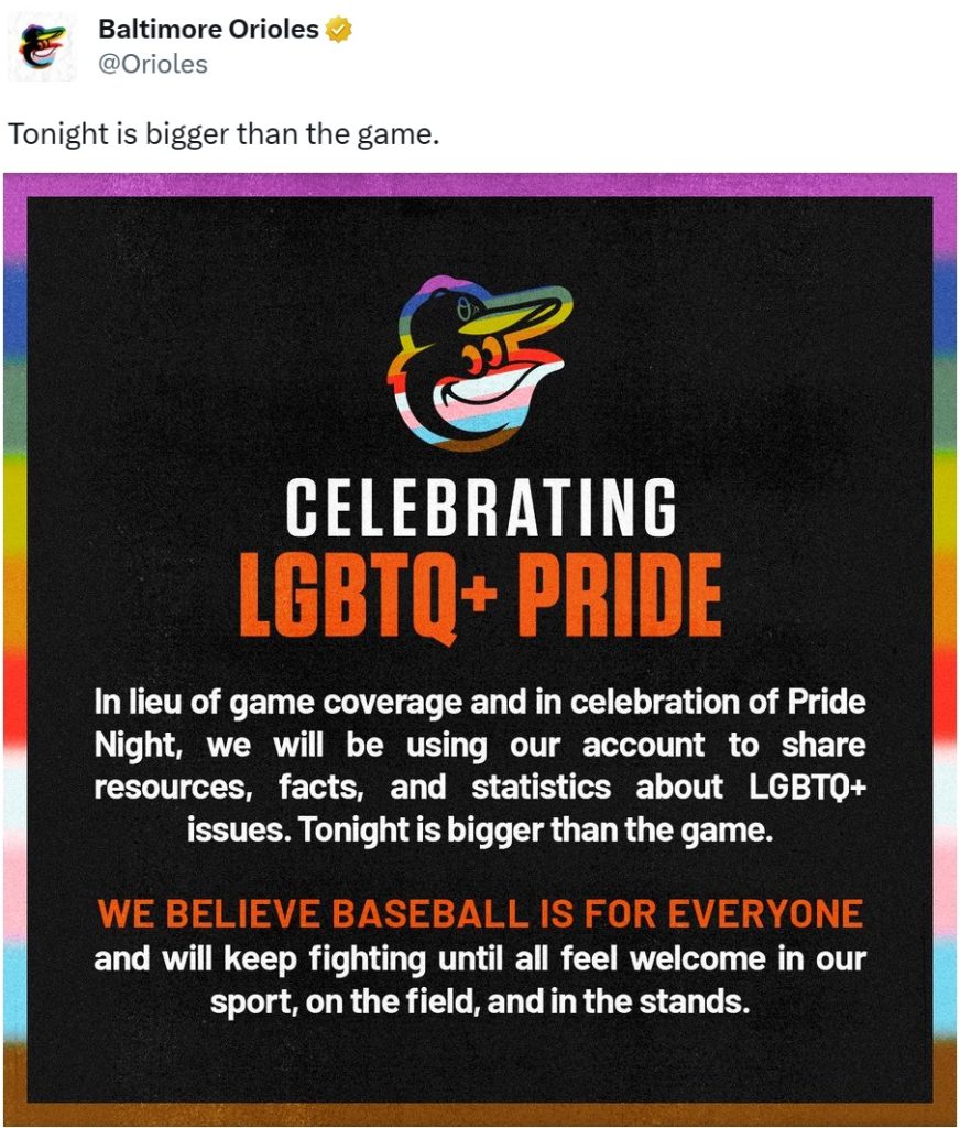 Baltimore Orioles Go AllIn On LGBTQ Pride Night WCBM TALKRADIO AM 680